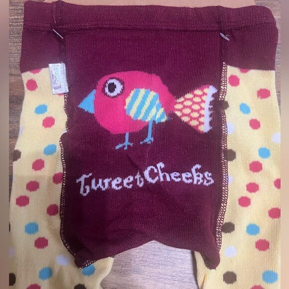 4/$25 Lazy One leggings bird graphic polka dot pull on size 4t fall winter cute - Picture 2 of 4